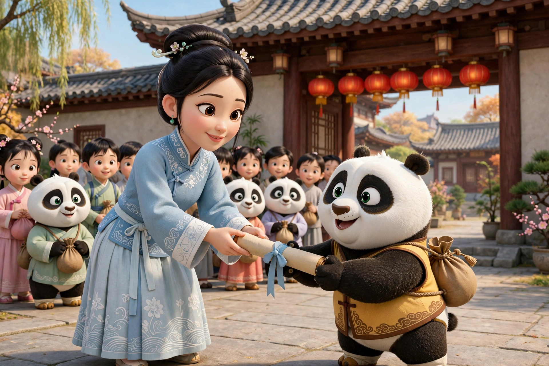 报名处师姐迎新